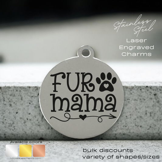 Furmama | Laser Engraved Stainless Steel Charm