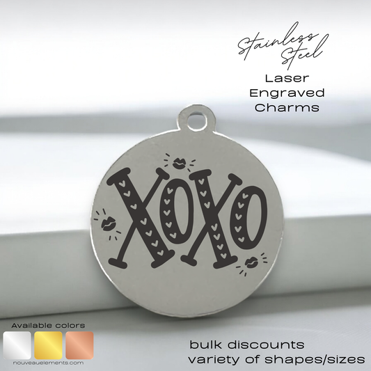 XOXO | Laser Engraved Stainless Steel Charm